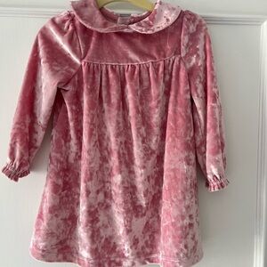 ❌Cat & Jack Pink Velvet Long Sleeve Dress 18m